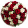 bouquet of red and white roses. Omsk