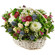basket of chrysanthemums and roses. Omsk