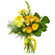 Yellow bouquet of roses and chrysanthemum. Omsk